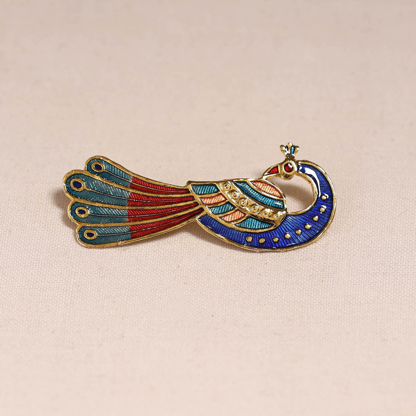 Handcrafted paka meenakari saree pin 232