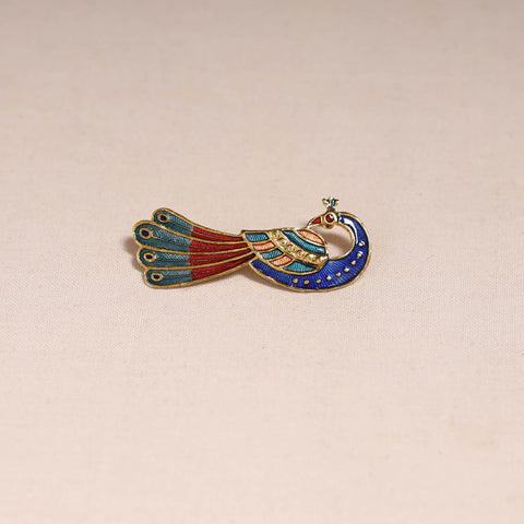 Handcrafted paka meenakari saree pin 232