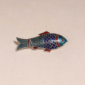 Handcrafted paka meenakari saree pin 237