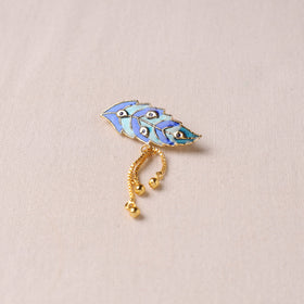  Handcrafted Paka Meenakari Saree Pin 