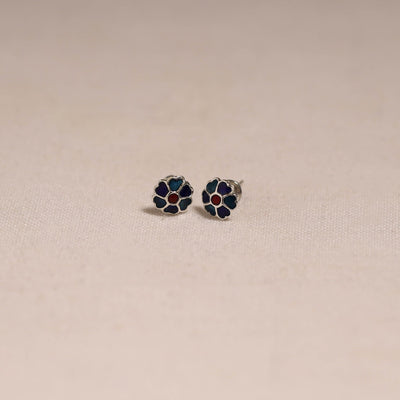 Handcrafted paka meenakari stud earrings 22