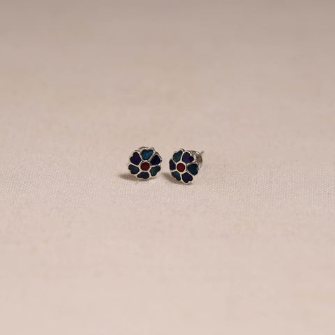 Handcrafted paka meenakari stud earrings 22