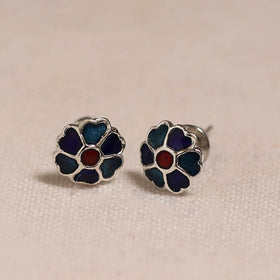 Handcrafted paka meenakari stud earrings 22