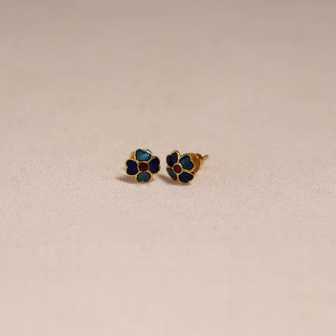 Handcrafted paka meenakari stud earrings 31