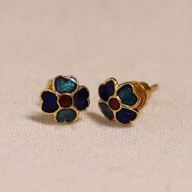 Handcrafted paka meenakari stud earrings 31