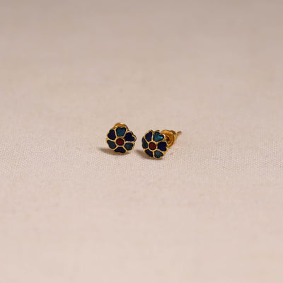Handcrafted paka meenakari stud earrings 35