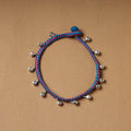 Blue - handcrafted patwa thread & ghungroo work anklet 80