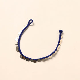Blue - handcrafted patwa thread & sequin work anklet 34