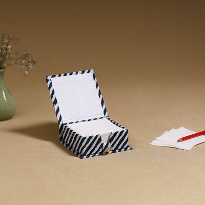 Blue - handcrafted printed card holder with slips 43