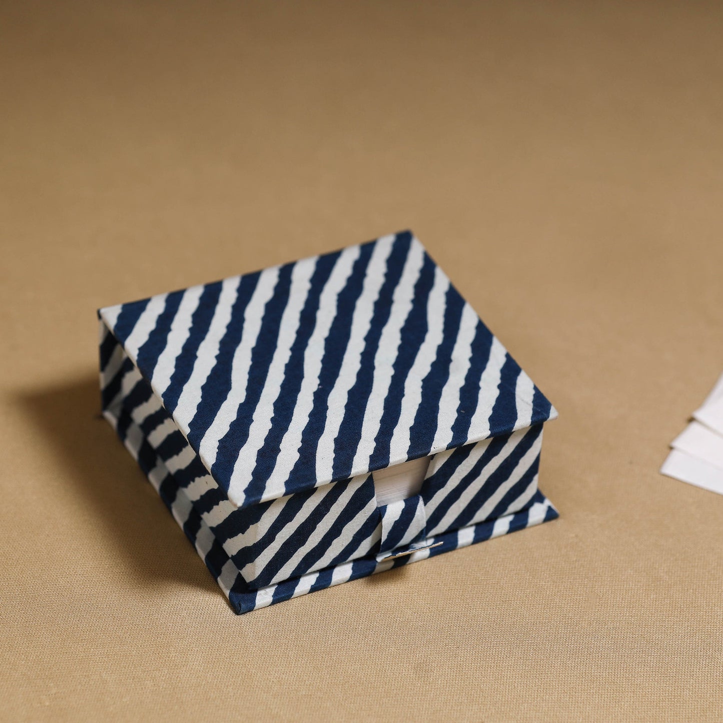 Blue - handcrafted printed card holder with slips 43