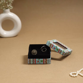 Handcrafted printed fabric ring/earring box 53