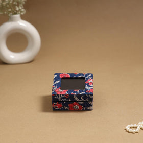 Handcrafted printed fabric ring/earring box 54