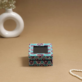 Handcrafted printed fabric ring/earring box 63