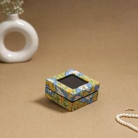 Handcrafted printed fabric ring/earring box 64