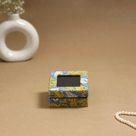 Handcrafted printed fabric ring/earring box 64