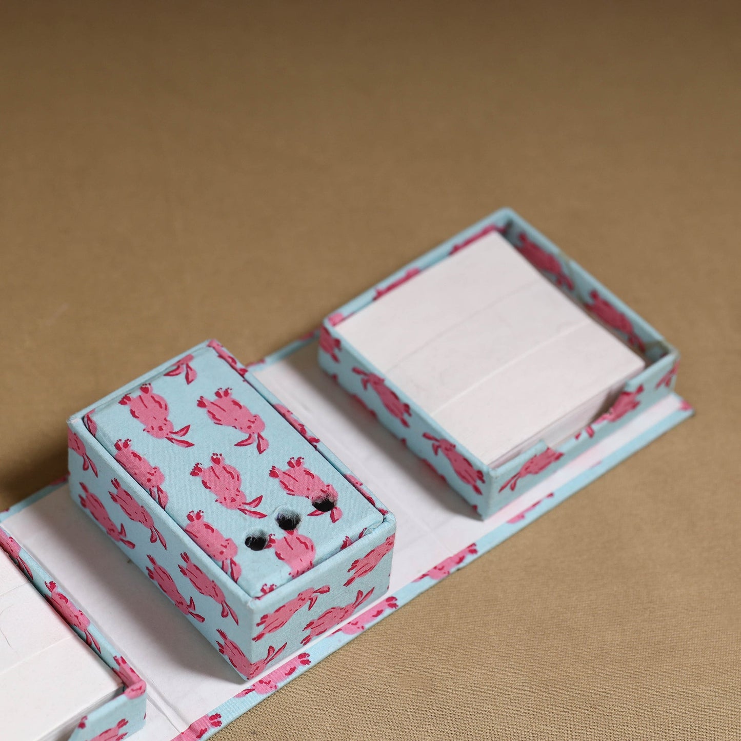 Blue - handcrafted printed organizer stationery kit 47