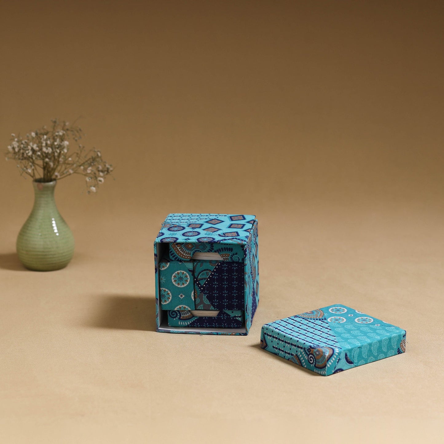 Blue - handcrafted printed organizer stationery kit 49