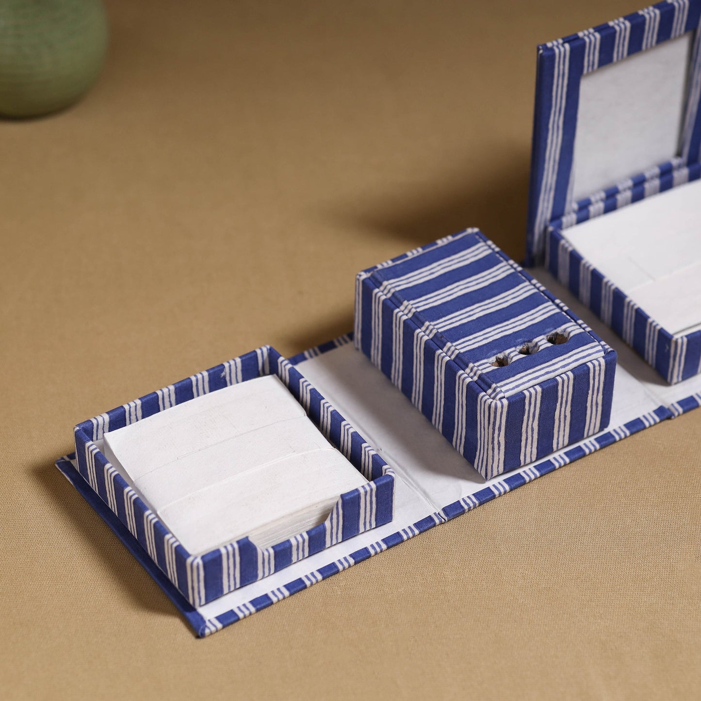 Blue - handcrafted printed organizer stationery kit 51