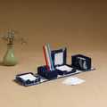 Blue - handcrafted printed organizer stationery kit 52