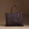 Blue Handcrafted Quilted Cotton Hand Bag 65