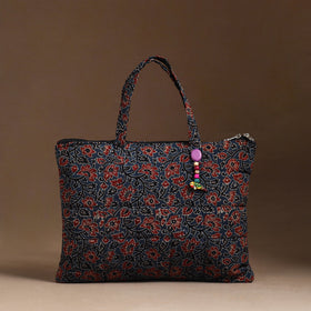 Blue Handcrafted Quilted Cotton Hand Bag 65