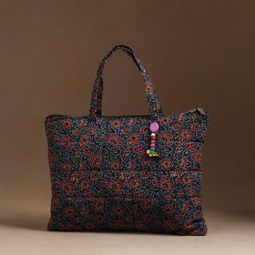 Blue Handcrafted Quilted Cotton Hand Bag 65