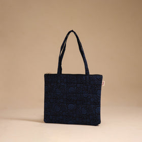 Blue - handcrafted quilted cotton handbag 22