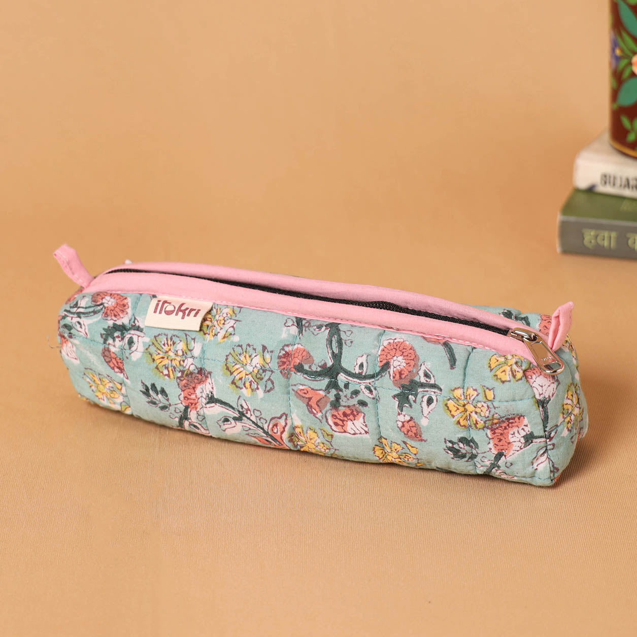 Handcrafted quilted pencil pouch 04