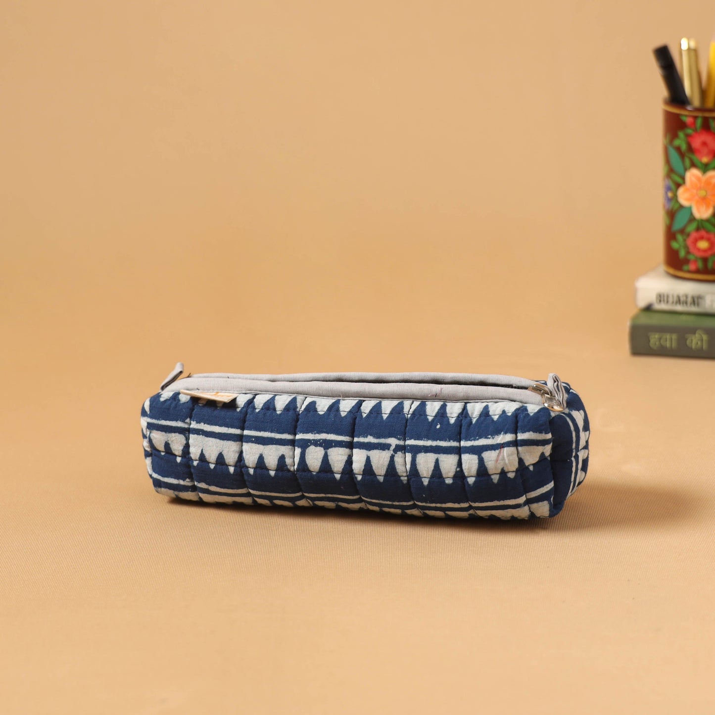 Handcrafted quilted pencil pouch 06