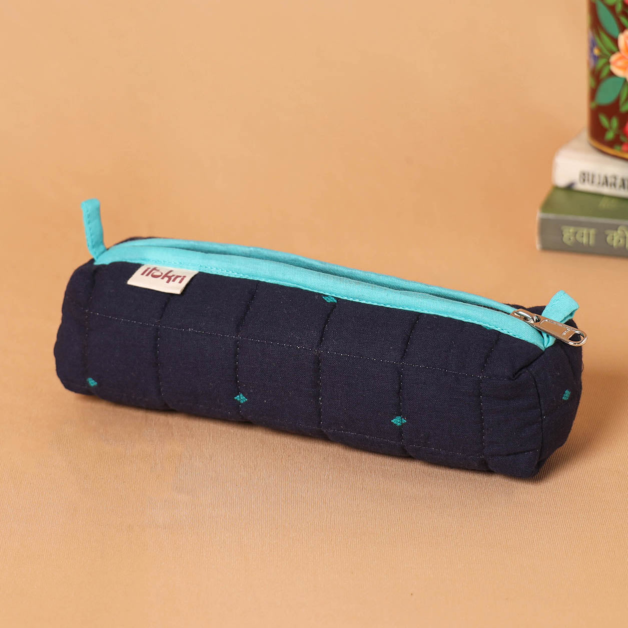 Handcrafted quilted pencil pouch 07