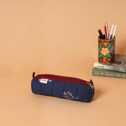 Handcrafted quilted pencil pouch 09