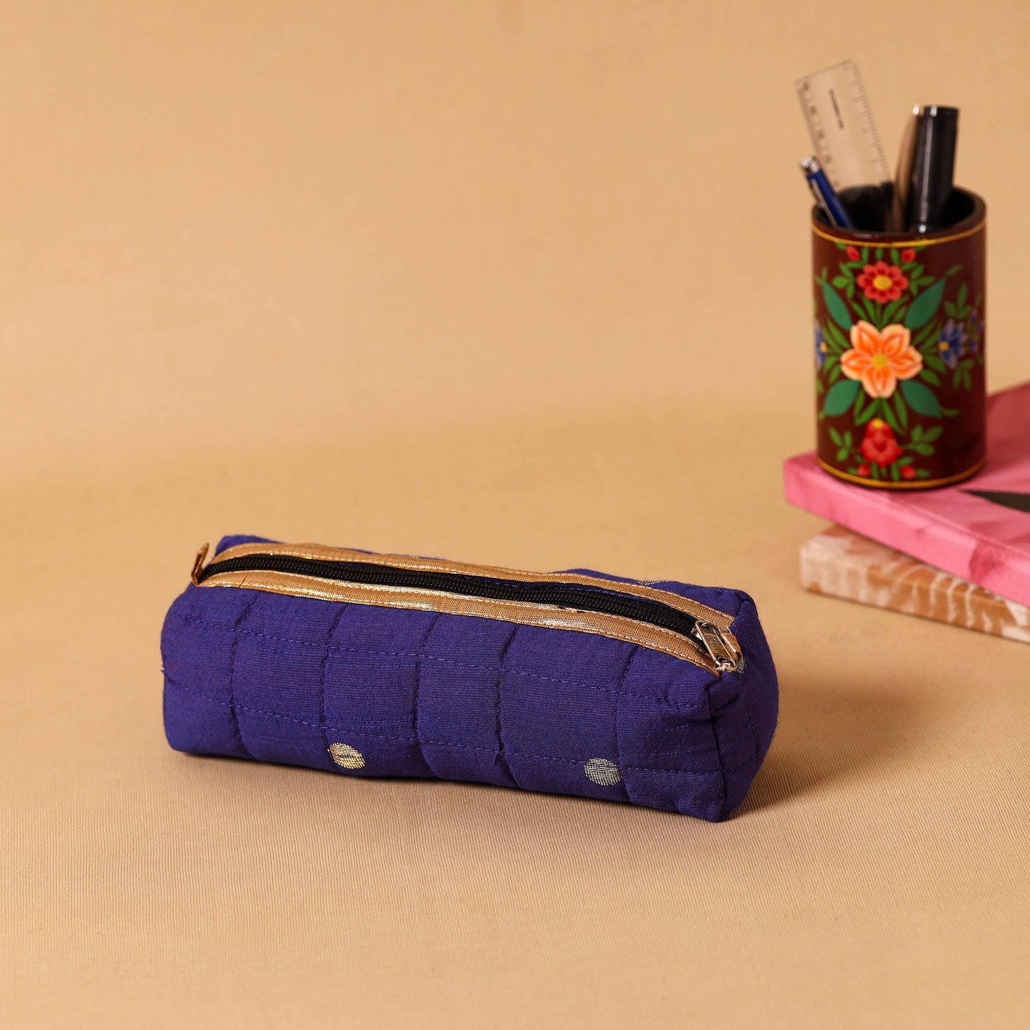 Handcrafted Quilted Pencil Pouch