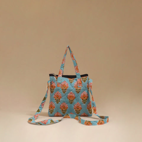 Handcrafted quilted sling bag 11
