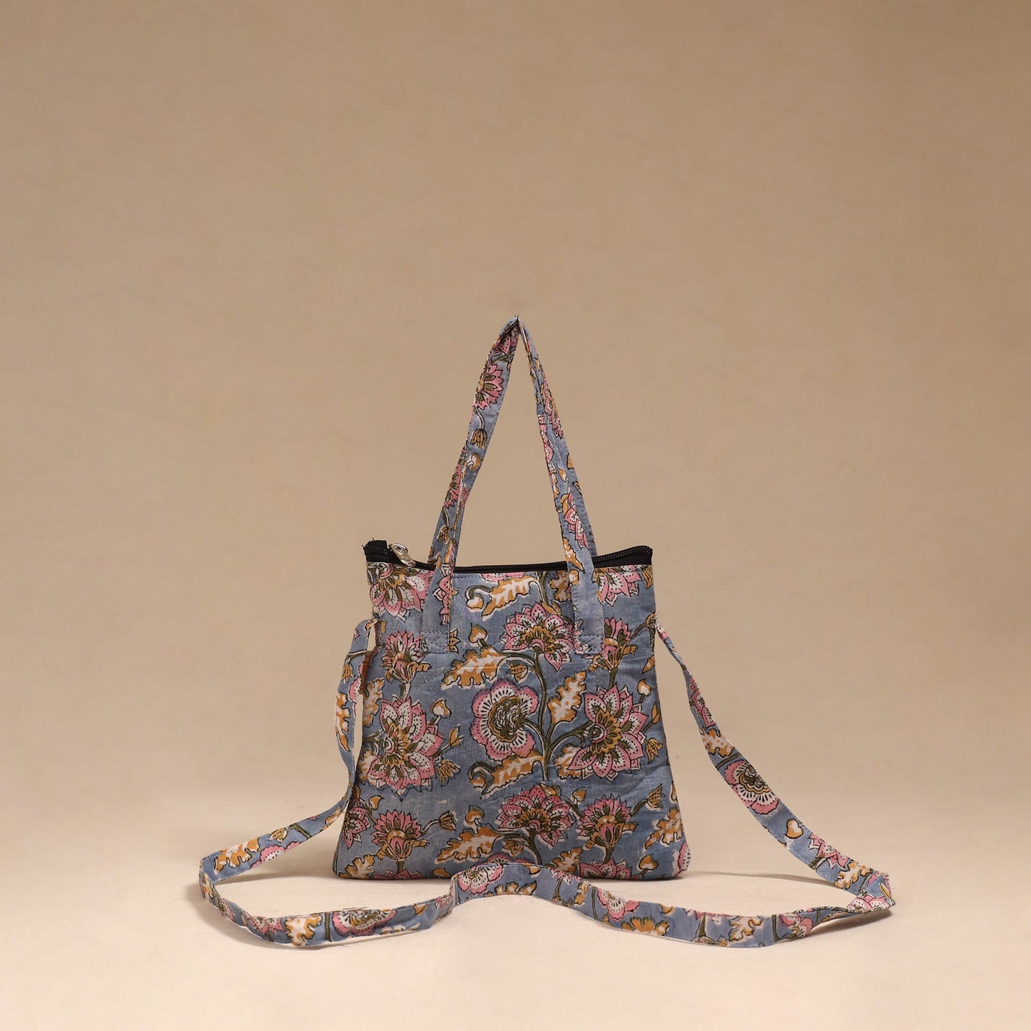 Handcrafted quilted sling bag 12
