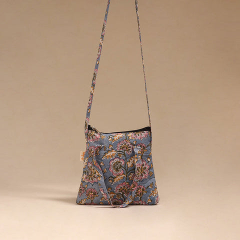 Handcrafted quilted sling bag 12