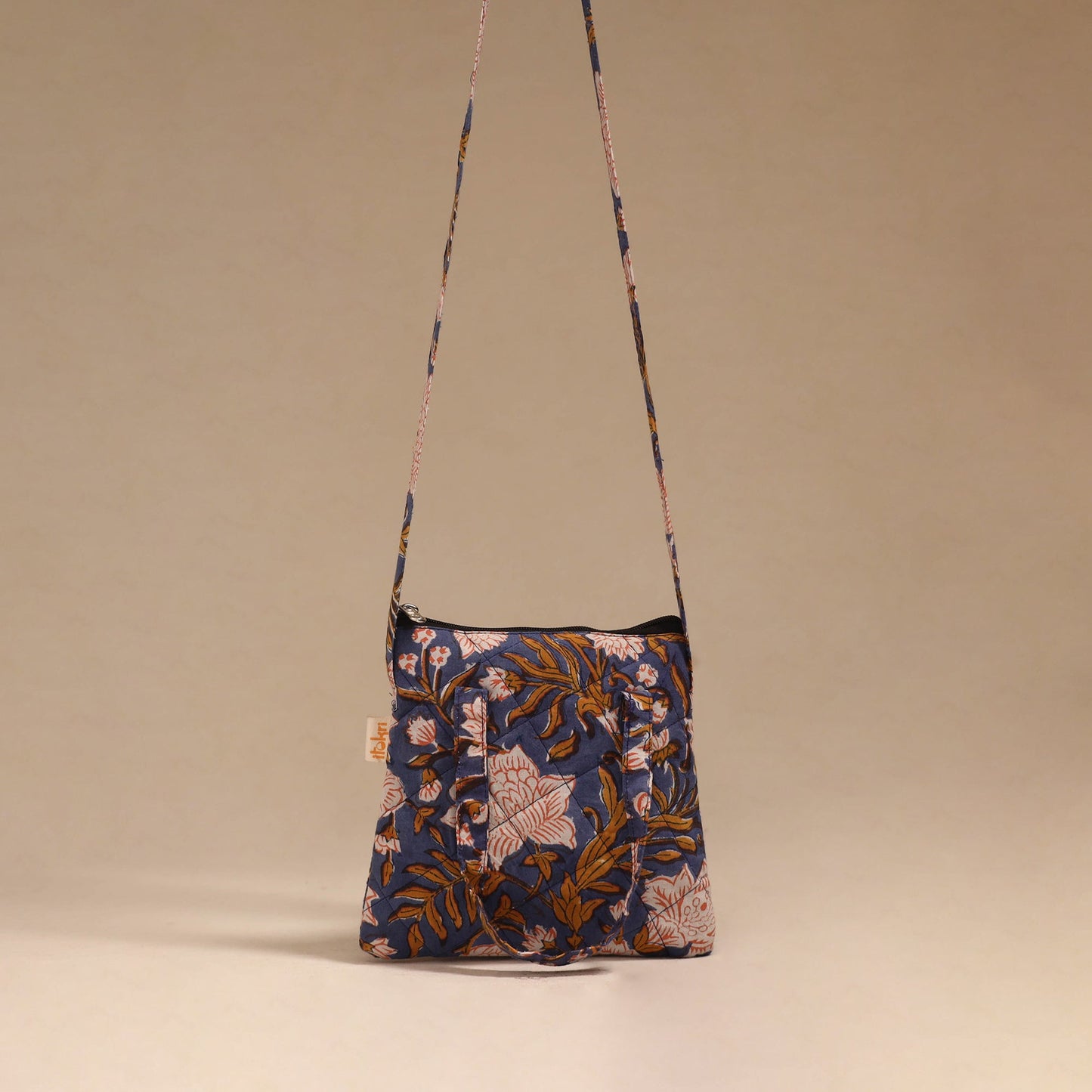 Handcrafted quilted sling bag 15