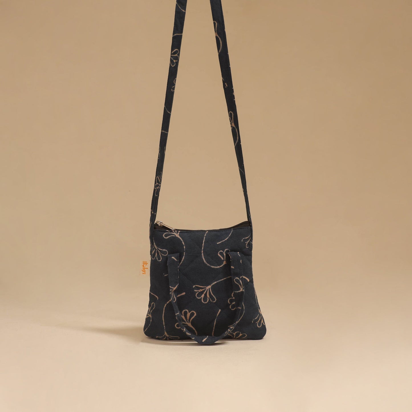 Handcrafted quilted sling bag 37