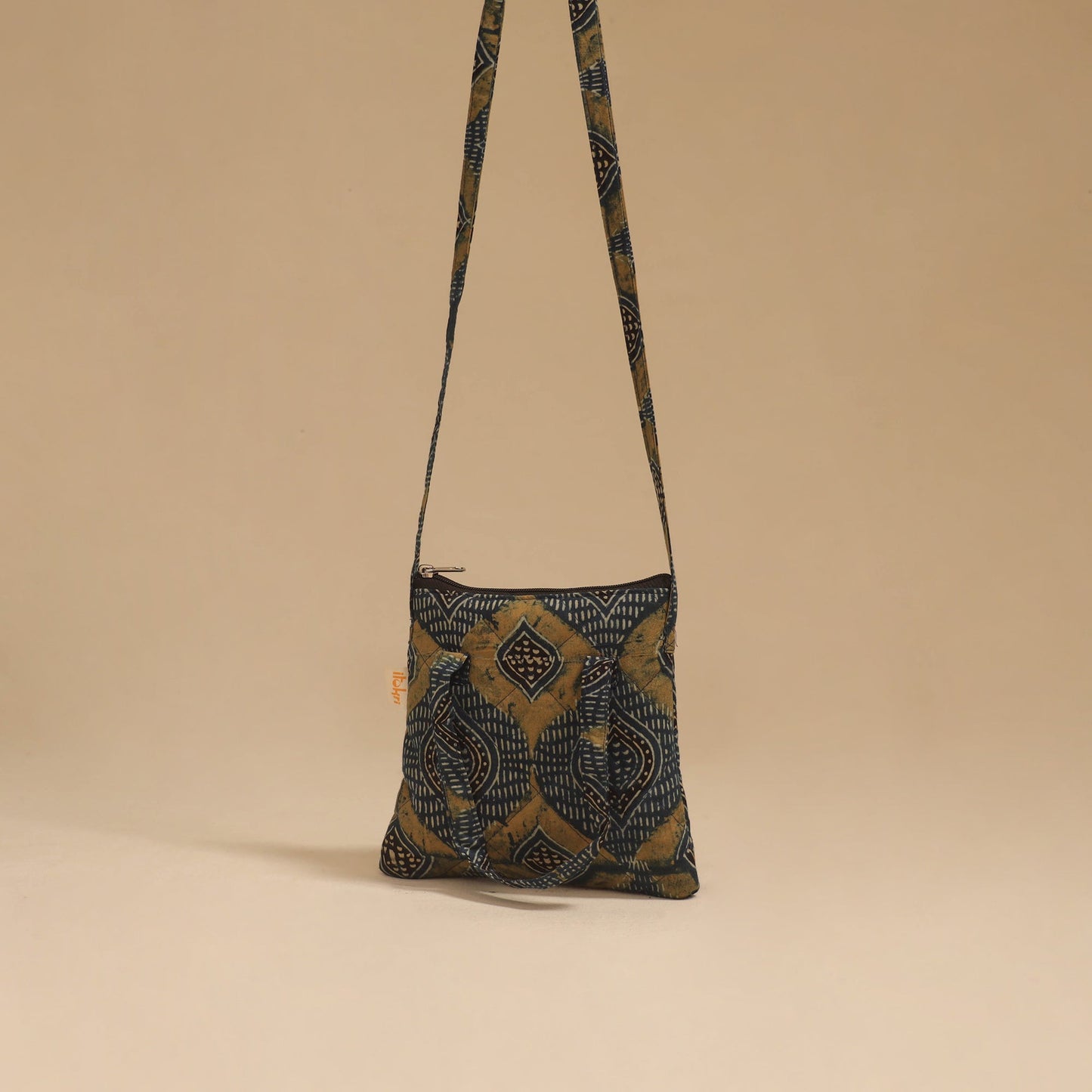 Handcrafted quilted sling bag 38