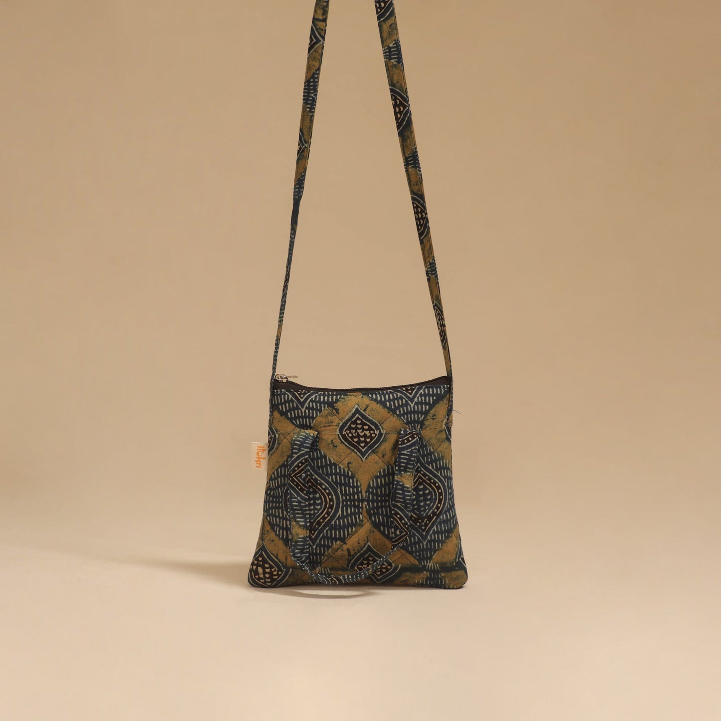 Handcrafted quilted sling bag 38