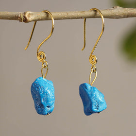Buy Handcrafted Blue Stone Earrings 05 Online at iTokri.com