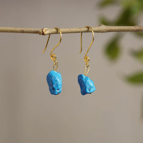 Buy Handcrafted Blue Stone Earrings 05 Online at iTokri.com