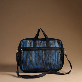 Blue Handcrafted Upcycled Woven Laptop Bag 