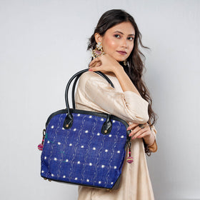 Blue Handcrafted Printed Cotton Shoulder Bag