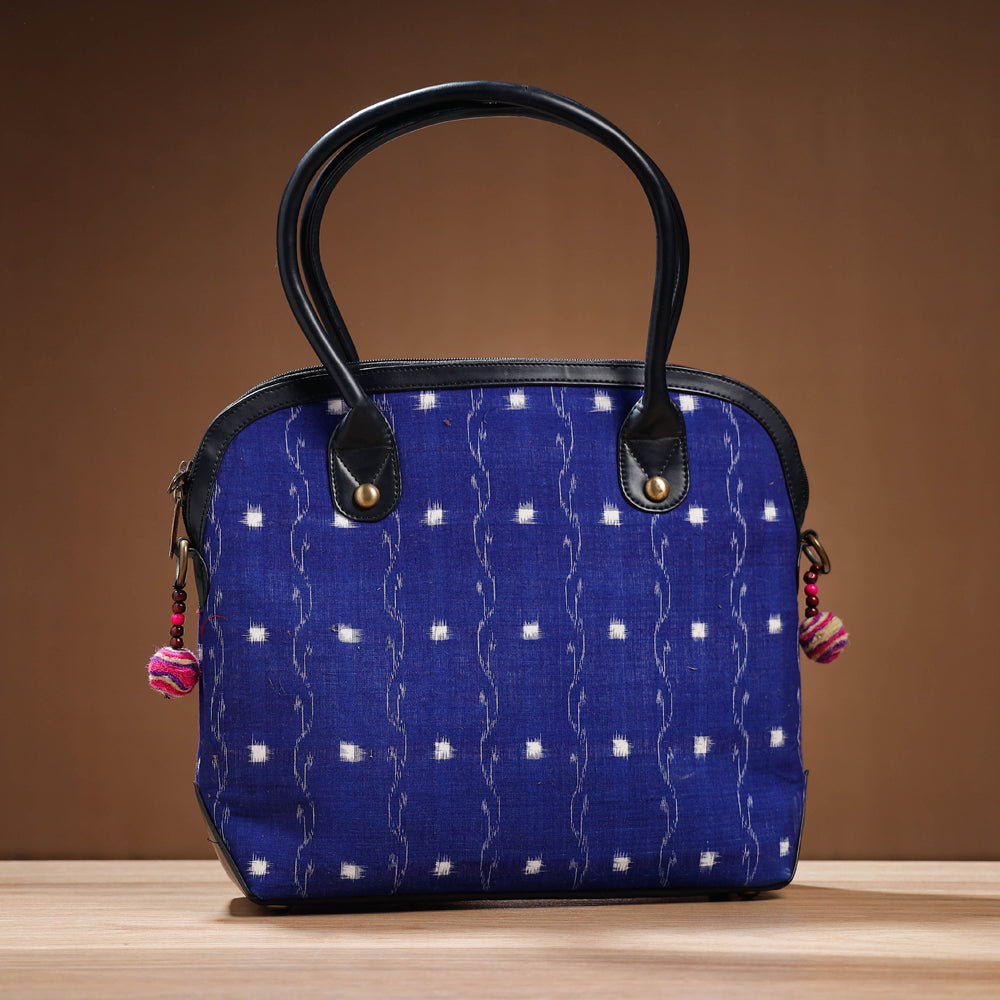 Blue Handcrafted Printed Cotton Shoulder Bag