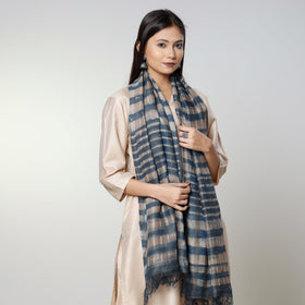 Buy Handloom Block Art Print Tussar Silk Bindaas Stole