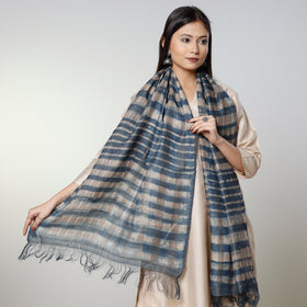 Buy Handloom Block Art Print Tussar Silk Bindaas Stole