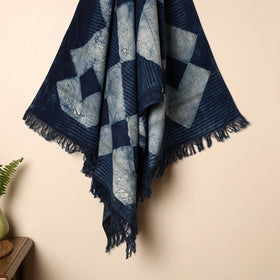 Blue - Handloom Block Printed Cotton Bindaas Towel 10
