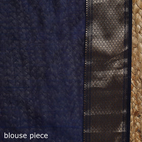 Blue - handloom buti maheshwari saree with zari border 25