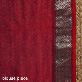 Blue - handloom buti maheshwari saree with zari border 35