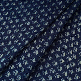  Handloom Chanderi Silk Block Print Ajrakh Fabric
